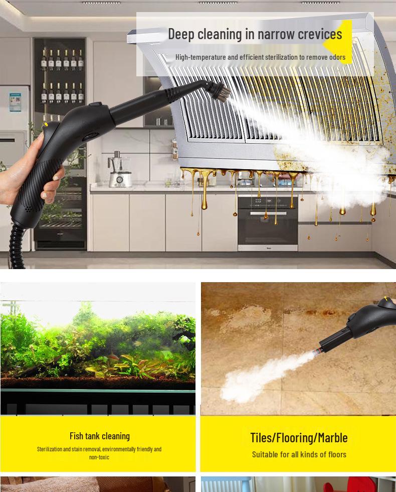 All-in-One High-Pressure Steam Cleaner for Kitchen, Range Hood, and Fabric Sofa
