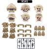 Promotions! 6Pcs Military Ghost Commando Army Soldiers Model Action Figure Blocks Construction Building Bricks Toys For Children