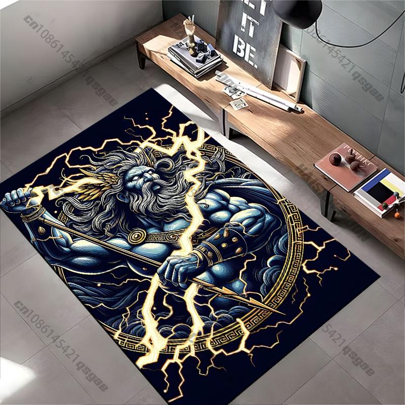 Powerful god wielding lightning carpet Yoga living room room decor children's crawling mat doormat area rug games mat