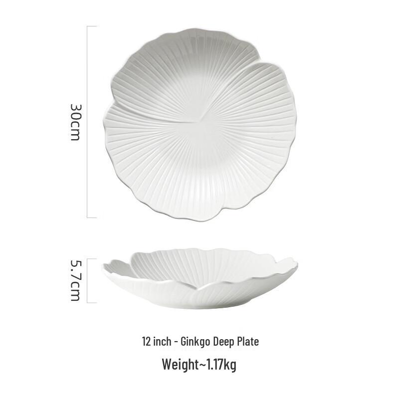 White Ceramic Boat-Shaped 3-Compartment Serving Plate
