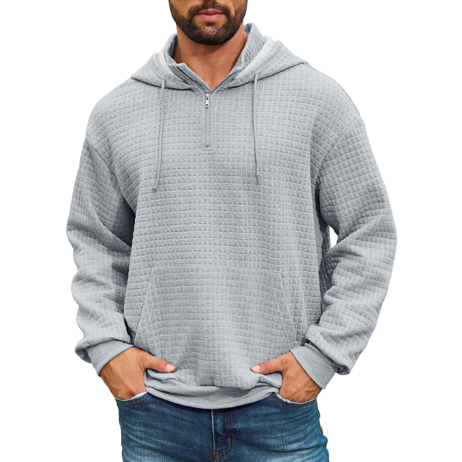 

Толстовки для мужчин с длинным рукавом повседневный пуловер теплые зимние XL синий