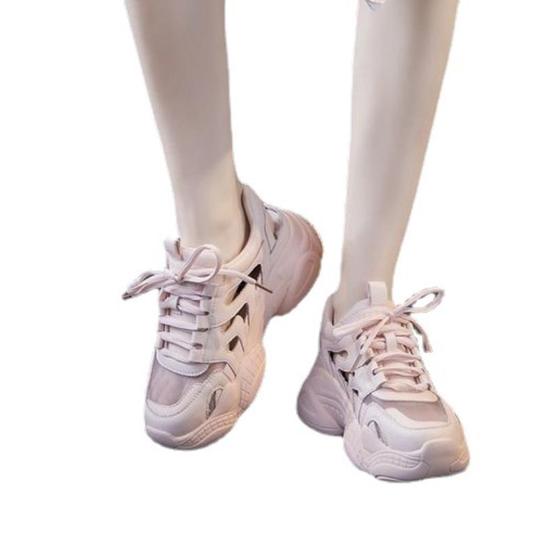 2024 Summer New Korean Versatile Breathable Baotou Roman Thick Sole Dad Shoes Hollow Out Sports Sandals for Women