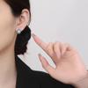 925 Silver Earrings Heart For Women's Wedding Engagement Fine Fashion Jewelry Accessories Party Gift