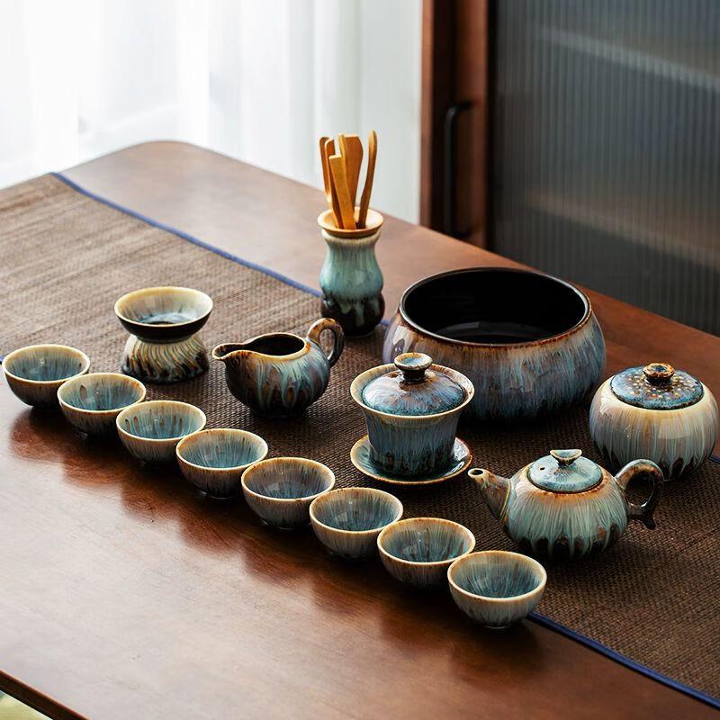 

Tianmu Glaze Gongfu Tea Set