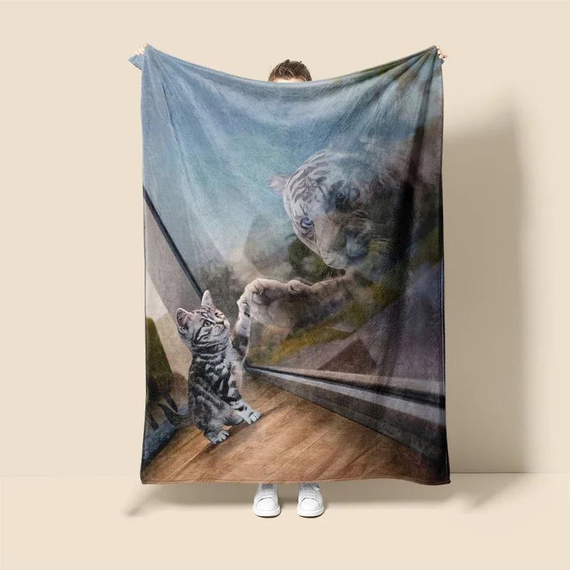 

Plush Throw Blanket for Sofa or Bed Soft Thick Natural Animal Print Perfect for Winter Coziness 40x50in