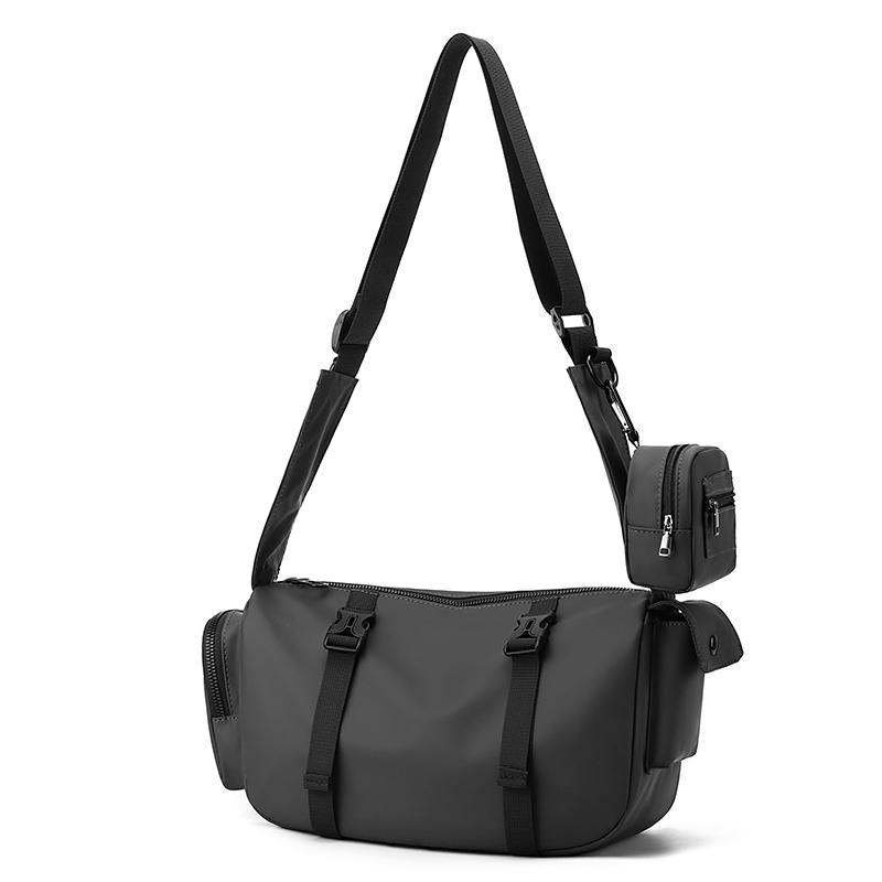 

Мужская водонепроницаемая сумка кроссбоди большой вместимости - Модная плечевая сумка-слинг для фитнеса/путешествий (Студенческий модный рюкзак альтернативный) серый