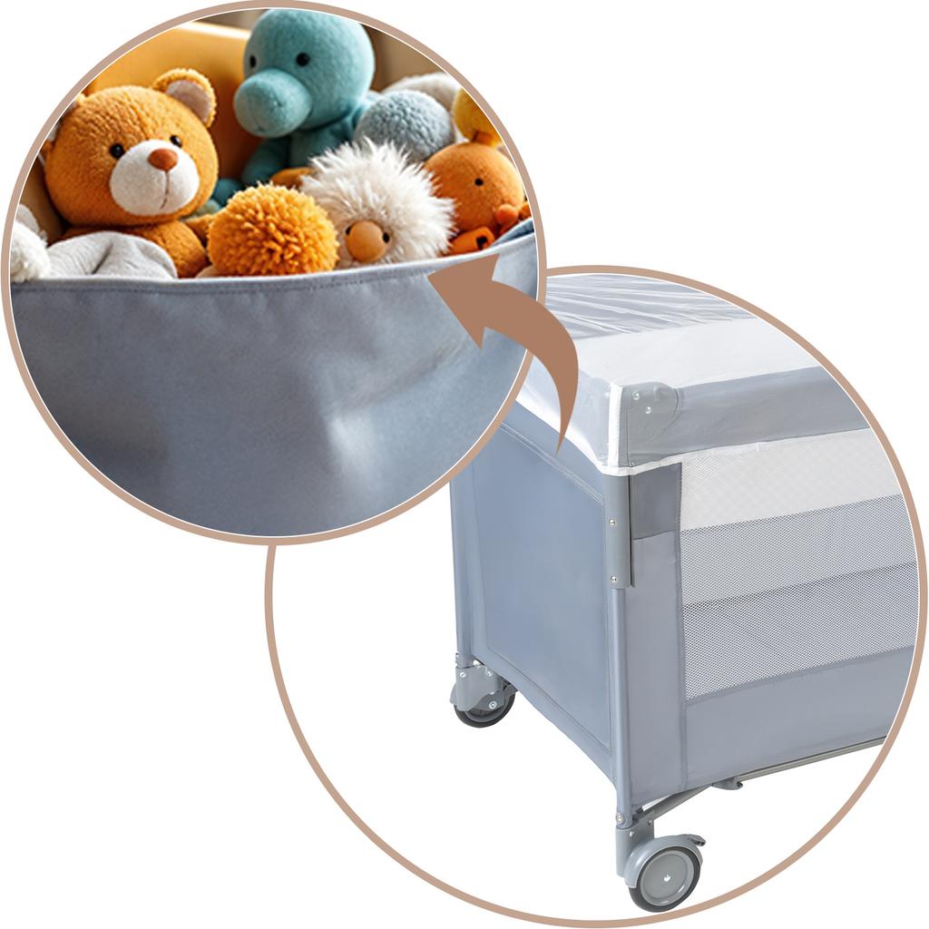 Culla da Viaggio Close To Mommy Pieghevole da Affiancare 2 Livelli + Borsa