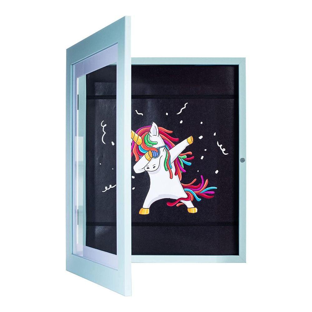 Children Picture Display Magnetic Art-Work Art Frames Oil Painting Desktop Ornaments Photo Frame 6inch синий