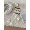 5 Pairs of Women's Summer Thin Breathable Cotton Lace Bow In The Tube Pile Socks