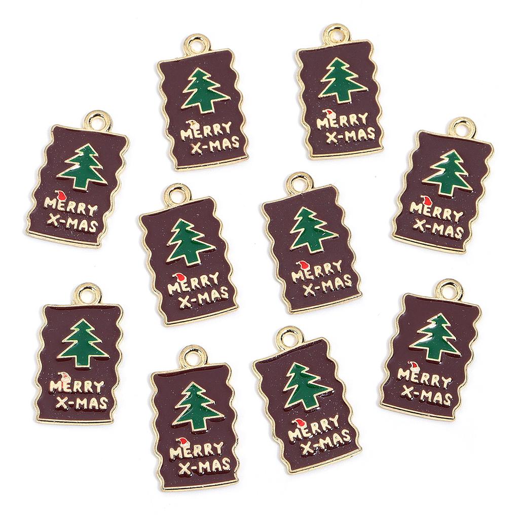 10-20pcs/lot Christmas Series Alloy Enamel Cute Pendant Santa Claus Elk Snowman Shape Charms For DIY Bracelet Necklace Accessory
