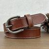 Retro Belt Women'S Leather Casual Pin Buckle Jeans Belt First Layer Cowhide Simple Belt Trendy