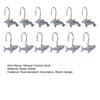 12 Pcs Shower Curtain Hooks Decorative Shark Shower Curtain Hangers Heavy Duty Metal Shower Curtain Rings for Bathroom Bedroom Living Room Decor
