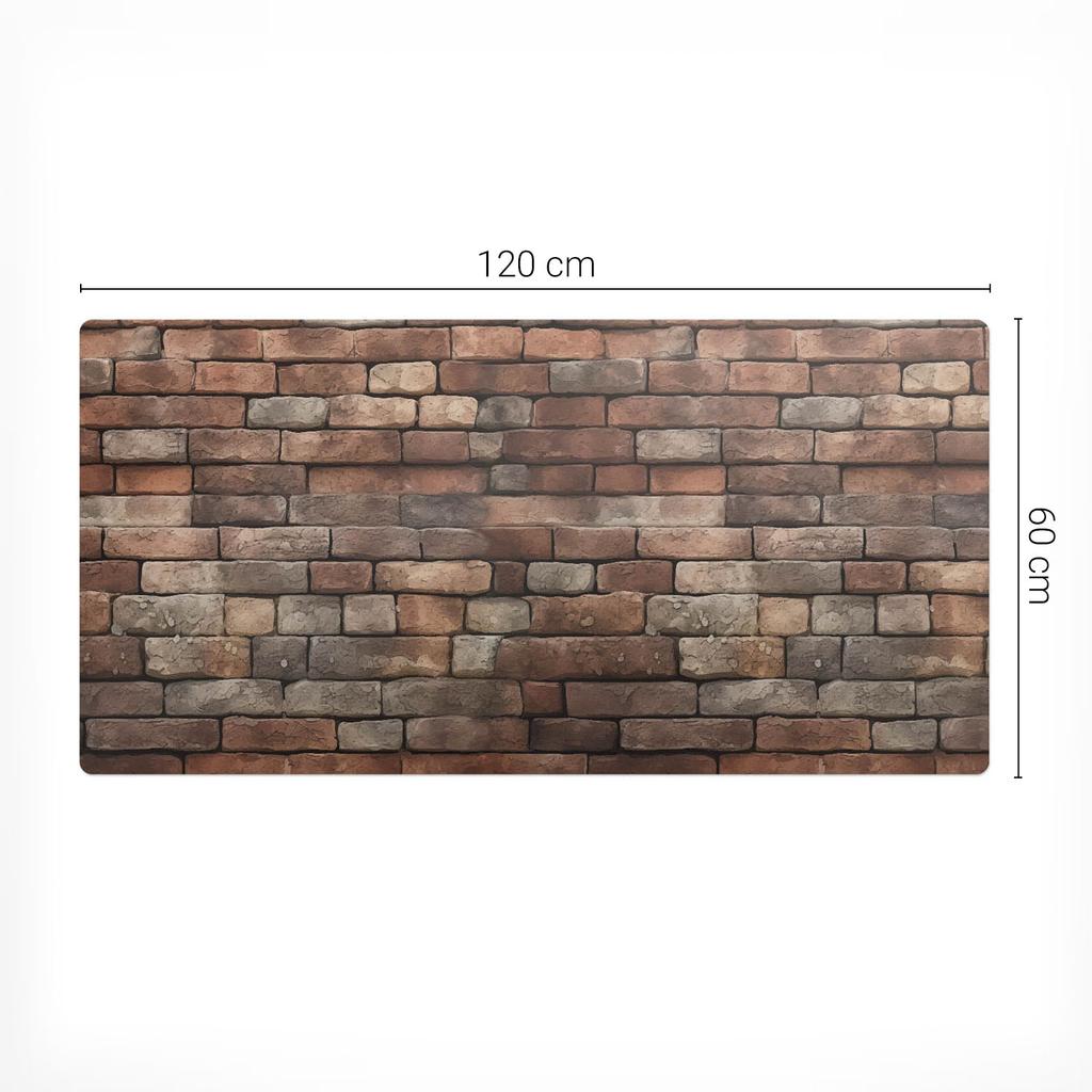 Mata Ochronna Na Blat Do Firmy Biura Pracy Ceglana Ściana Retro 120X60 Cm