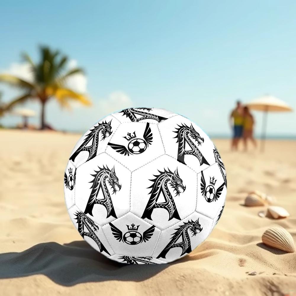 1PC Tribal Dragon Letter Soccer Emblem Soccer Ball Size 5 Football Machine Sewn Indoor/Outdoor Universal Football Surprise Collection n141