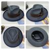 Elegant Feather Homburg Wool Styling Hat with Wide Brimmed Flat Hat Wide Brimmed Western Hat for Casual Wear