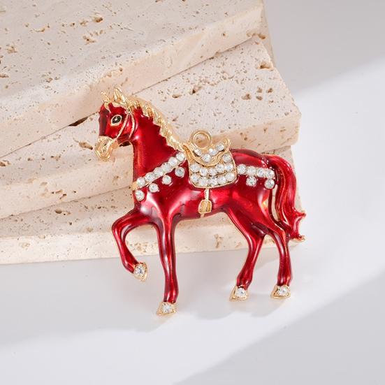 Yousheng Chinese New Year Horse Charm 2026Year of The Horse Mascot Pendant Lucky Zodiac Animal Alloy Feng Shui Charm for DIY Keychain Bracelet Jewelry