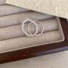 Love-shaped Hollow Ring for Women, Double-layered Bead-studded, Double-worn On The Index Finger, High-end Luxury Finger Ring