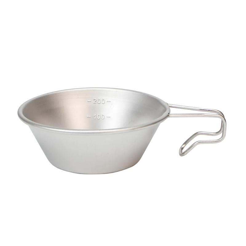 Stainless Steel Camping Cup 16.5x12cm Portable for Barbecue Hiking Camping Picnics Hangable Soup Bowl 1