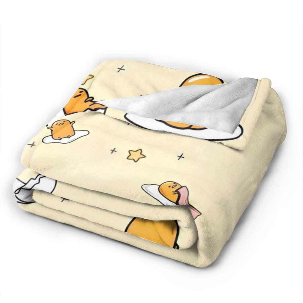 Lazy Egg Gudetama  Blanket Cute Cartoon Fleece Funny Breathable Throw Blankets for Bedding Lounge Textile Decor,