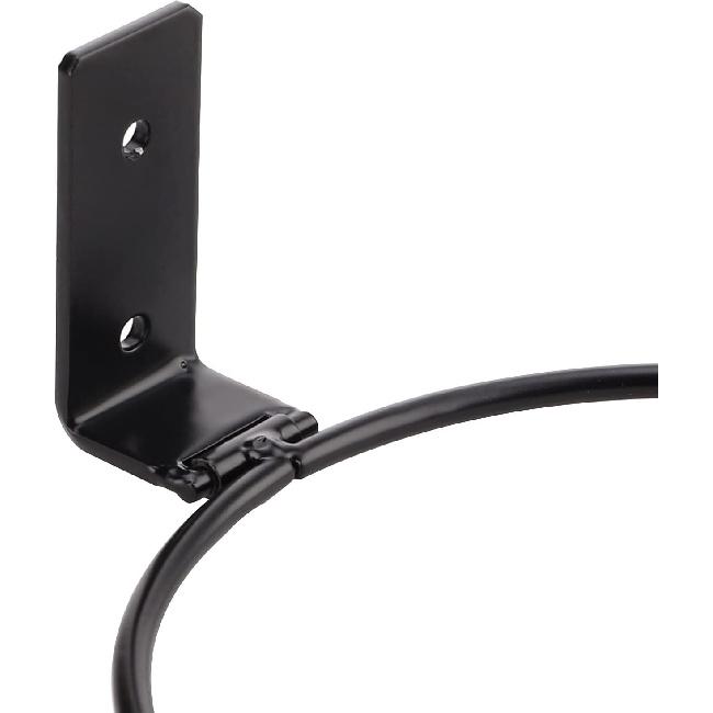 Flower Plant Pot Holder Ring, 2Pcs 8Inch Black Wall Planter Hook Hanging Stand Mounted Hangers Collapsible Bracket for Balcony Home Garden Yard