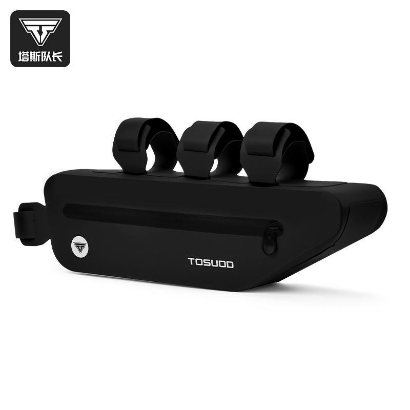 TOSUOD Sport Waterproof Front Narrow Mountain Highway Saddle Bag Bicycle Bag Front Beam Upper Tube Riding Accessories for Biking TPU&Unisex