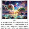 Blacklight Galaxy Space Tapestry UV Reactive Planet Wall Hanging Magical Trees Tapestries Cosmic Mountain Landscape Wall Decor Aesthetic Starry Night