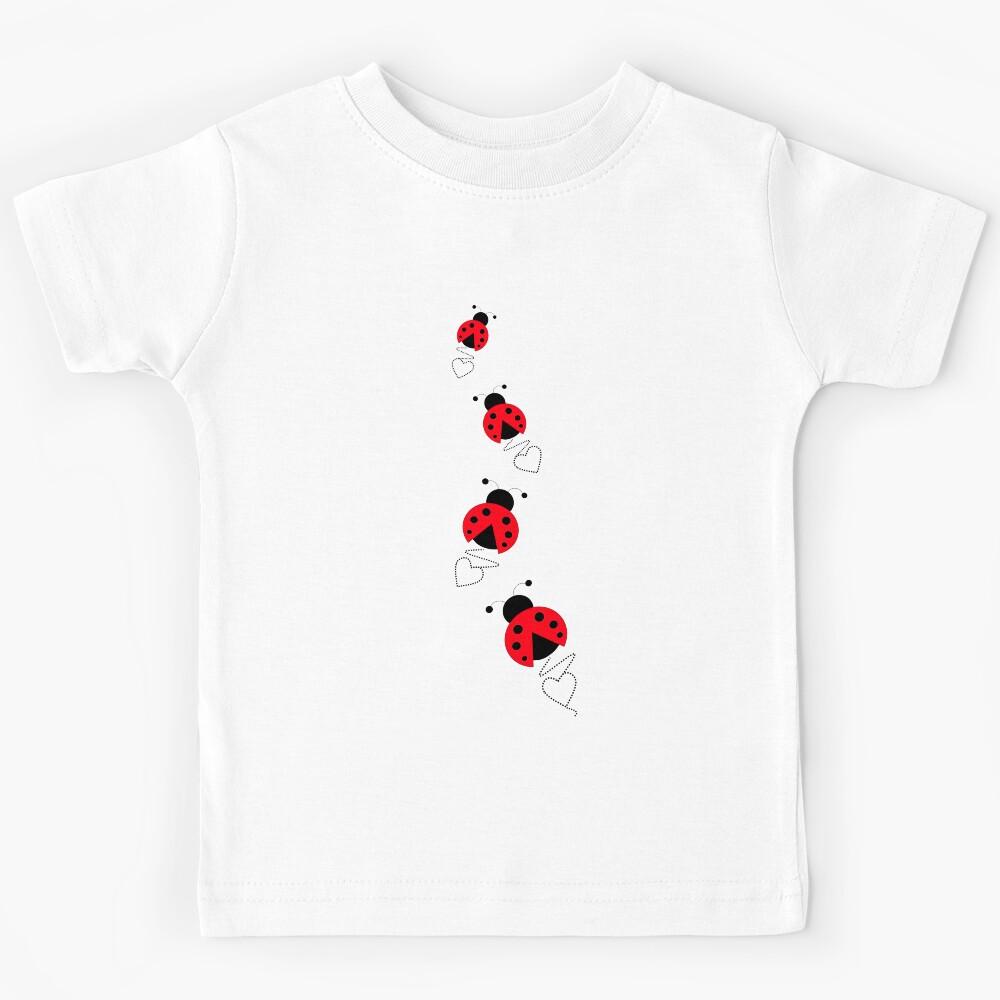 Ladybug Hearts Kids T-Shirt 120