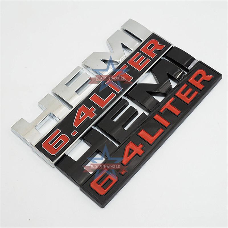 1Pc Metal Hemi 5.7 Liter Logo Badge Emblem Rear Trunk Decal Car Stickers For Charger Dart Durango Caliber Journey Accessories