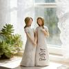 Resin Sister Statue Representing Friendship For Home Office Shelf Decors And Birthday Christmas Holiday Gift Present