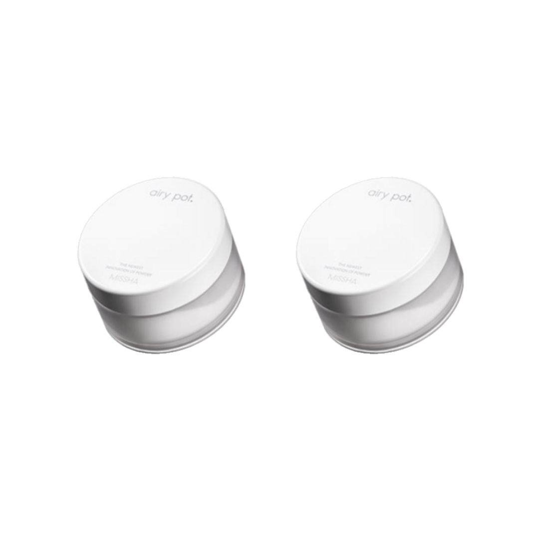 MISSHA Airy Pot Powder Translucent Setting Powder Oil Control & Blur Finish 9g x 2