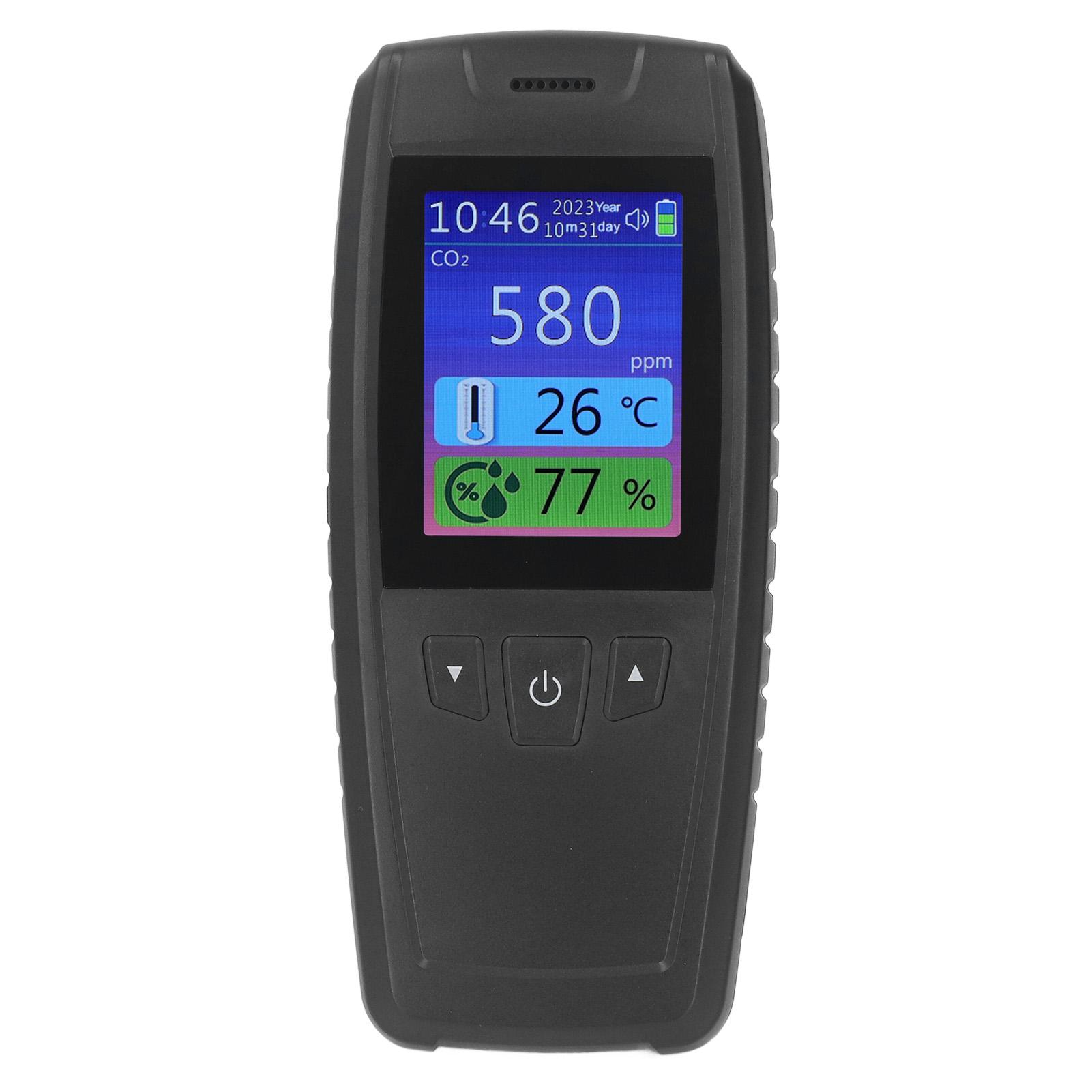 

Carbon Dioxide Detector 3 in 1 Indoor Air Quality Monitor Portable CO2 Monitor Tester for CO2 Temperature and Humidity