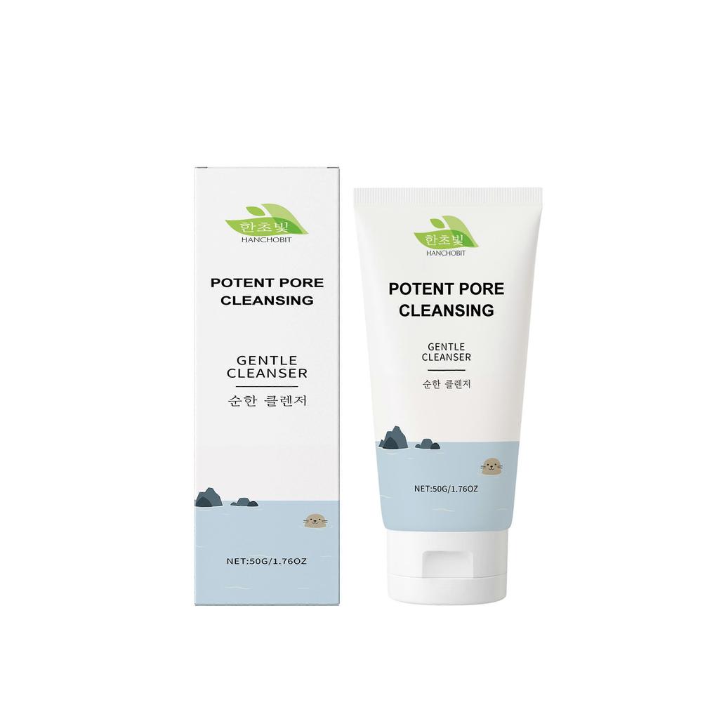 Moisturizing Facial Cleanser with Hyaluronic Acid Gentle Deep-Cleansing Gel for Pores, Blackhead Reduction, Hydrating & Refreshing