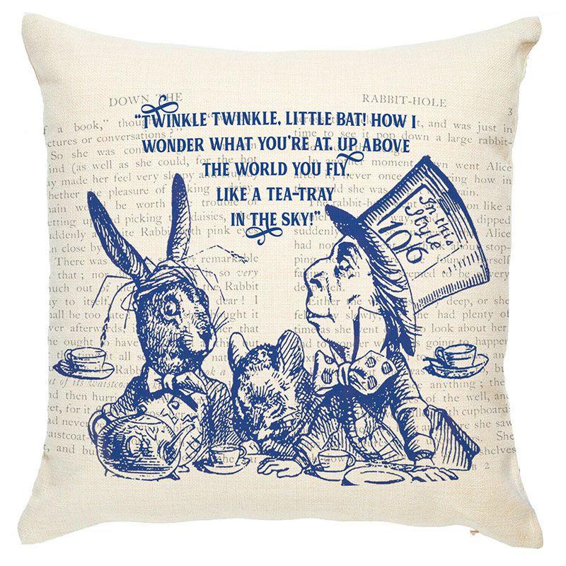 Elegant Alice In Wonderland Cushion Mad Hatter Pillow Perfect For Christmas Gift And Home Decoration