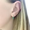 Silver Earrings with Nano 0.623ct Emerald (2016199)