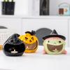 Halloween Candle Holders Tealight Votive Candle Holders with Grimaces,Pumpkin Lanterns Decorative Halloween Centerpieces