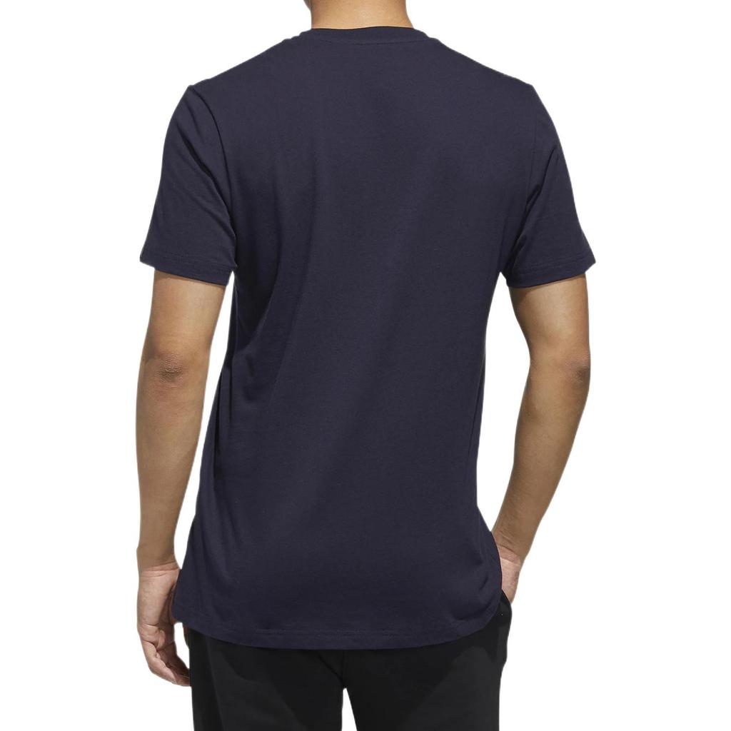 Adidas T Shirts Men's Blue Crew Neck Moderate Straight Fit FM6219
