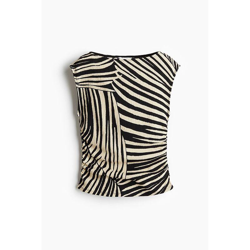 

HM Women s T-shirt 2025 Autumn New Arrival Soft Pendant Texture Sense off-Neck Silm Cover Sleeve Tops 1283661