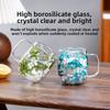 Dried Flower Mug Double Layer High Borosilicate Glass Mug Coffee Mugs Funny Cups Unusual Cup Coffeeware Teaware Drinkware Luxury