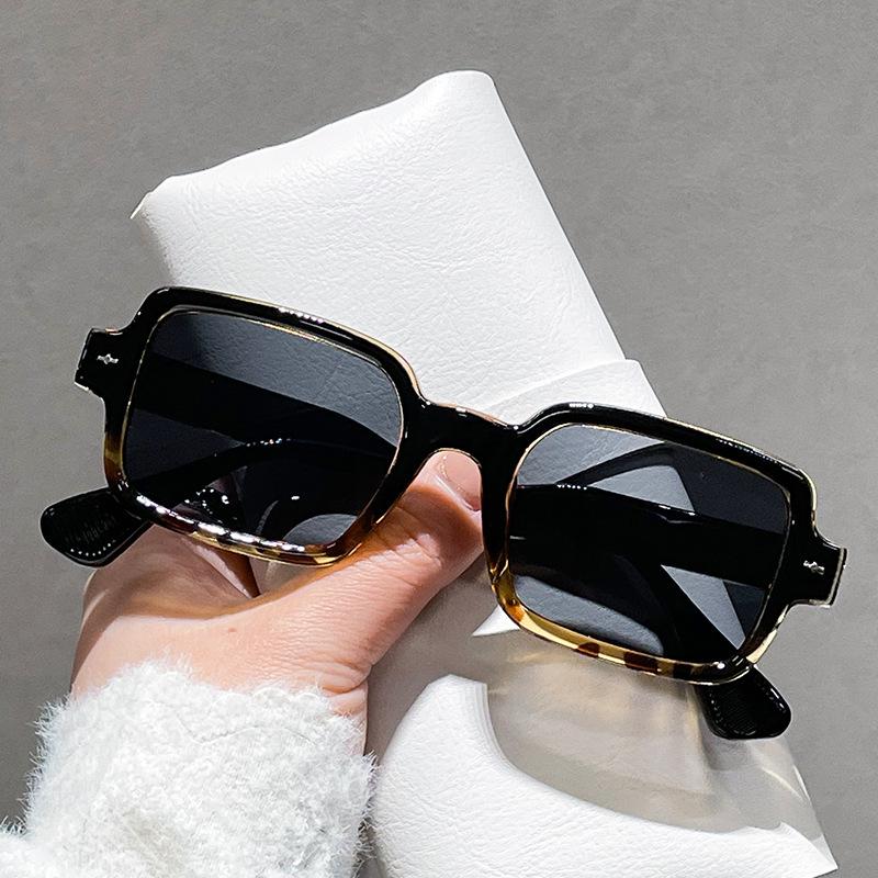 Small Frame Square Sunglasses Women For Men Fashion Vintage Trendy Sun Glasses Punk Luxury Brand Designer Pink Leopard Shades