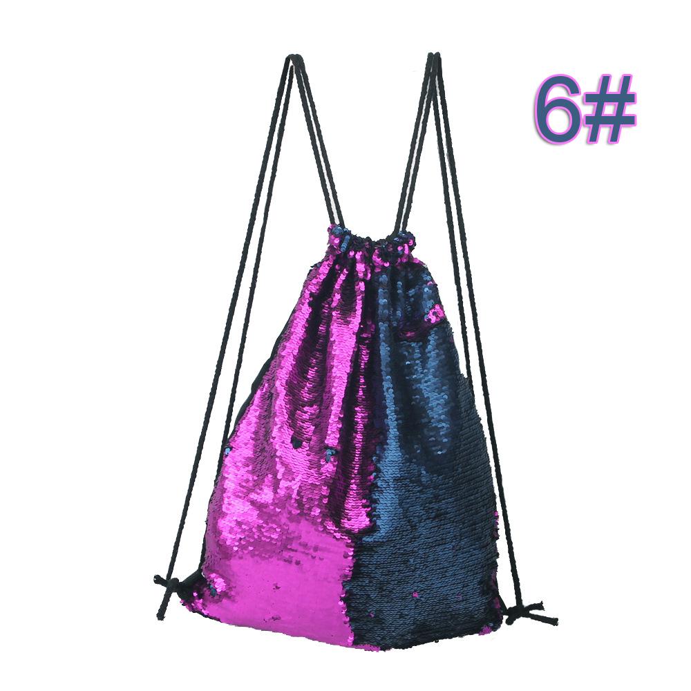 mermaid drawstring backpack
