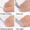 Stainless Steel Pedicure Kit 12 Pieces Professional Manicure Set Silver Portable Nail Care Tools