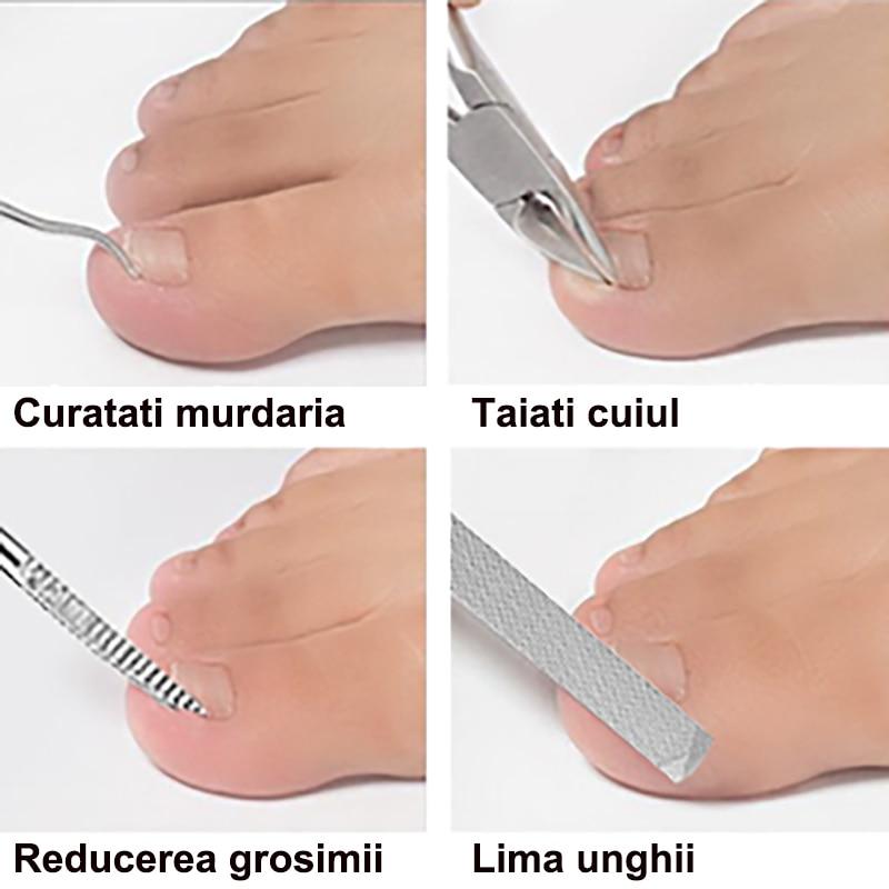 Stainless Steel Pedicure Kit 12 Pieces Professional Manicure Set Silver Portable Nail Care Tools