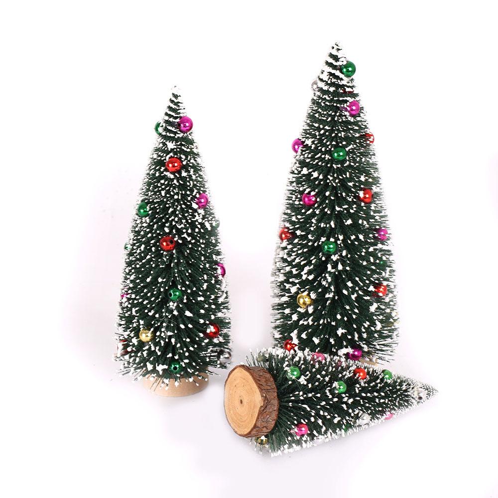 Mini Christmas Trees Artificial Pine Needle Desk Ornaments 10/15/20cm Fake Evergreen Trees for Holiday Decor