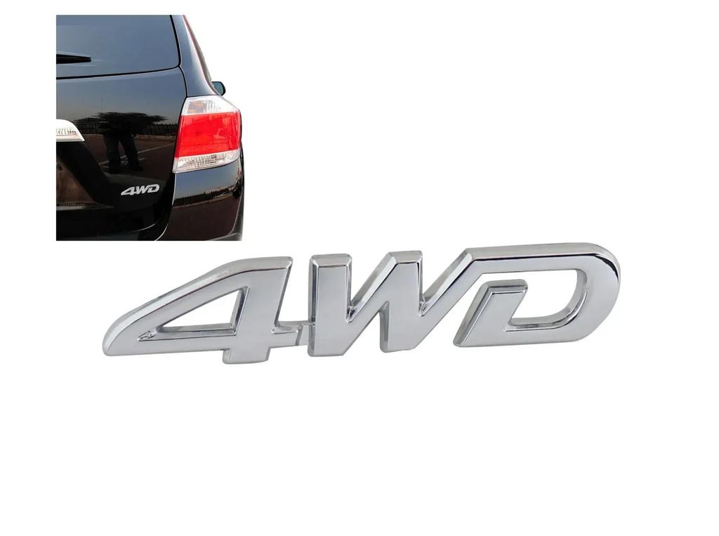 Chrome 4WD for All SUV Rear Trunk Nameplate Emblem Badge Sticker