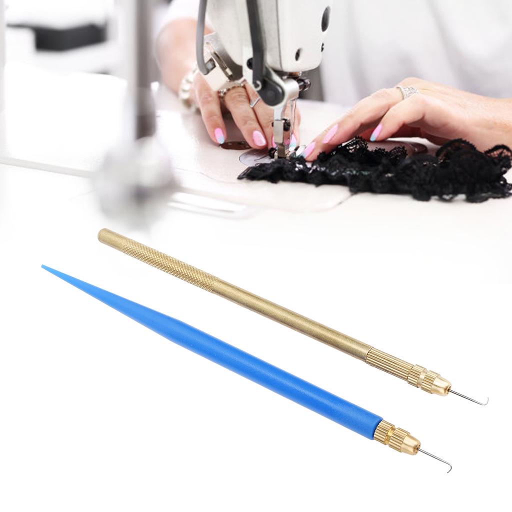 2pcs Ventilating Needles Holder for Lace Wig Making Brass Holder Crochet Hook Professional Hair Vent