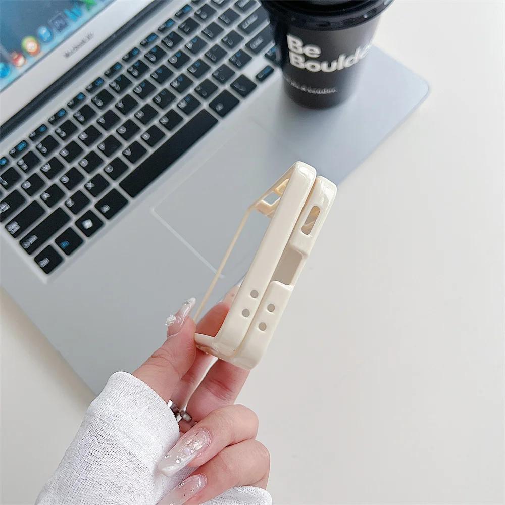 Luxury Candy TPU Soft Phone Case for Samsung Galaxy Z Flip 7 fe 6 4 3 5 Flip7 Silicone Protection Cover