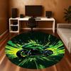 1PC Motorcycle Speed Round Chair mat Area Rug - Non-Slip, Floor Mat for Office, Bedroom, home decor Christmas Gift c0528026