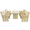 Day and Night - Day and Night Garden Dining Set 5 Pieces Impregnated Pine Wood