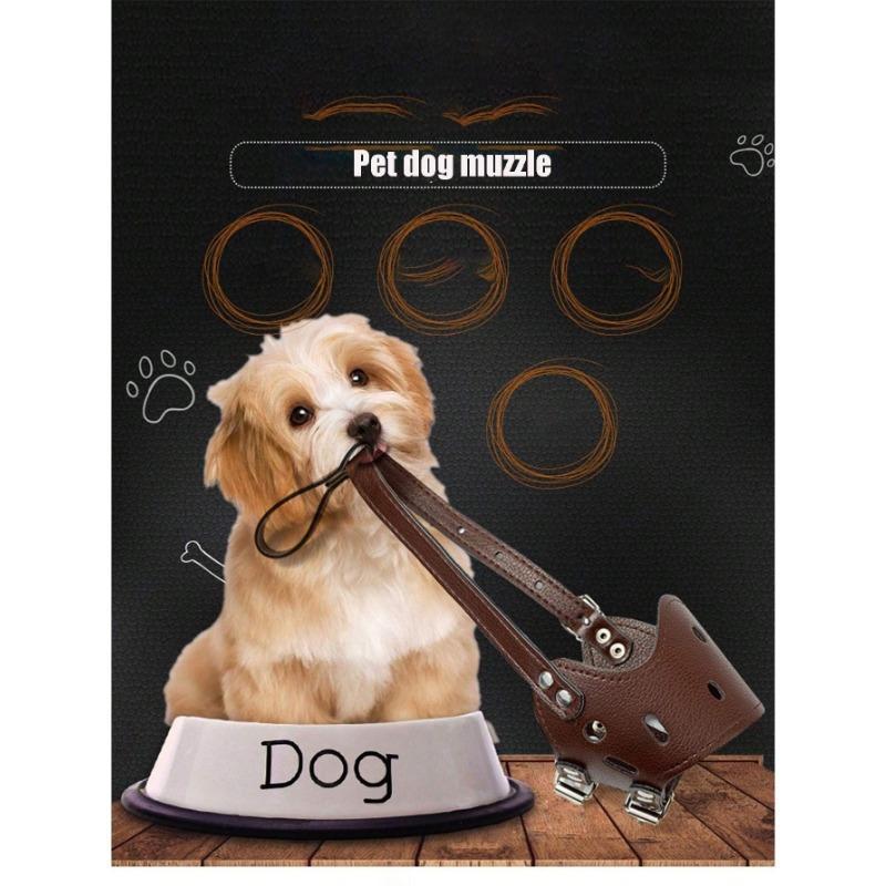 1pc Dog Muzzle Medium Small Large Anti-Barking Dog Mask Pet Supplies Black