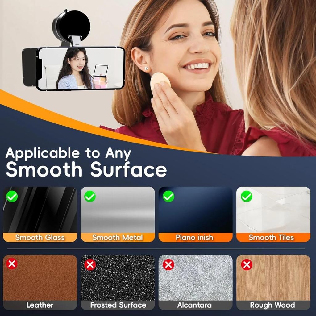 Superstarke magnetische Handyhalterung, verbesserter ABS, 360° drehbares und faltbares Design, mit einem Vakuumnapf